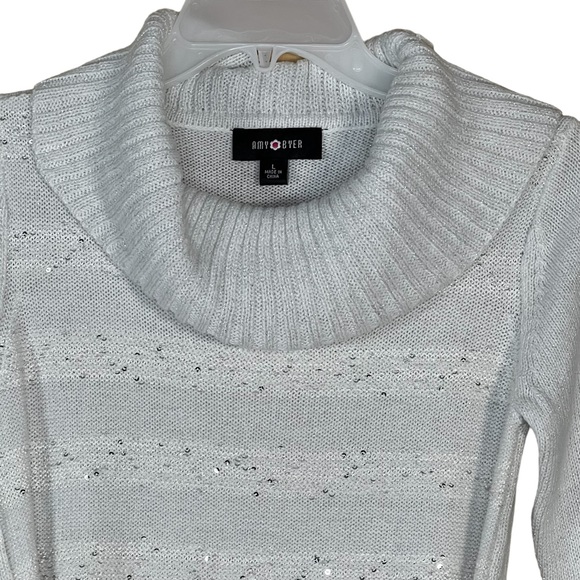 Amy Byer Girls Metallic Christmas Sweater Dresses With Sequins Girls Lar… - Picture 6 of 15